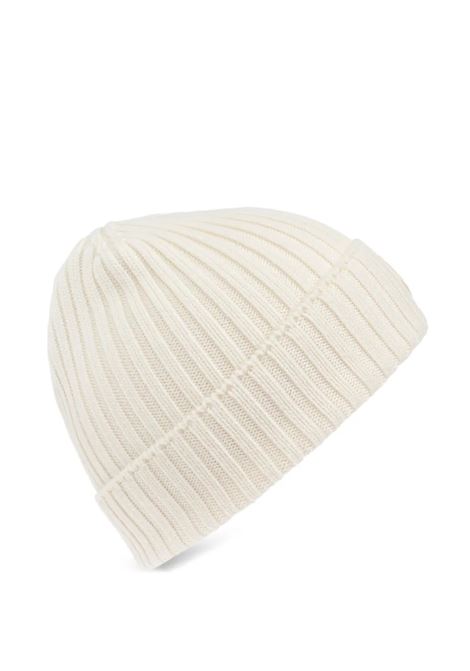 Berretto Tricot Bianco Con Patch Logo MONCLER ENFANT | 954-3B00012 M1131030